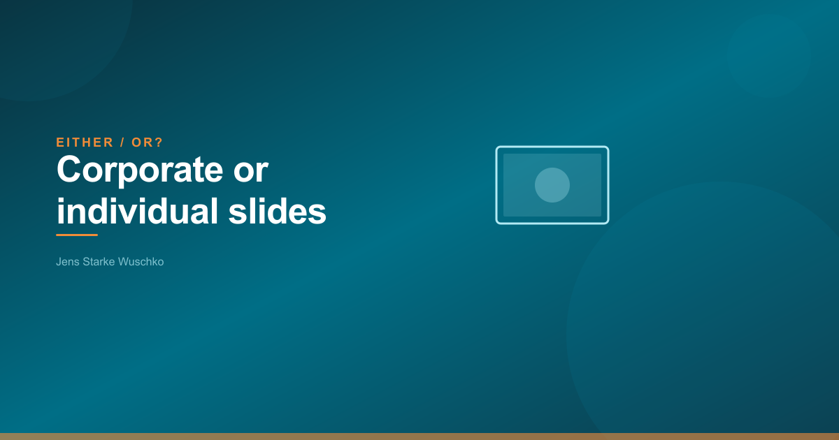 Either/Or? Corporate template of beeldvullende slides