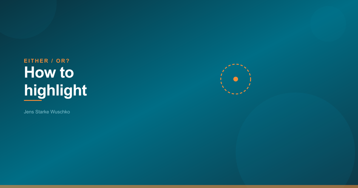 Either/Or? Laserpointer of ingebouwde highlights